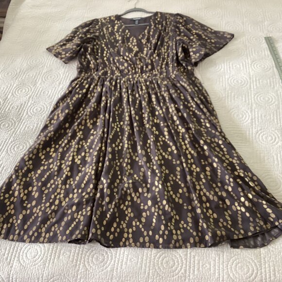 NWT ModCloth Golden Dot Bubbly Feelings Midi Dress Women’s Size 1X - Picture 14 of 14